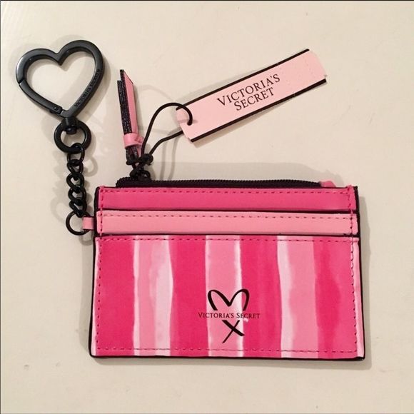 Victoria’s Secret Pink Signature Stripe Card Case - Picture 3 of 4
